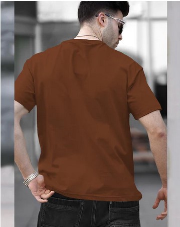 Men Half Sleeve Round Neck Plain T-shirt