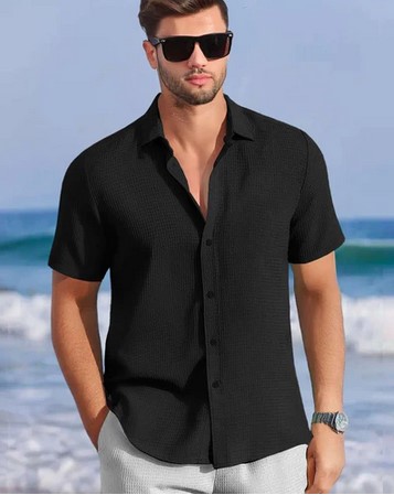 Half Sleeve Waffle Shirt