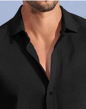 Half Sleeve Waffle Shirt
