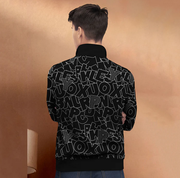 High Neck Printed Jacket