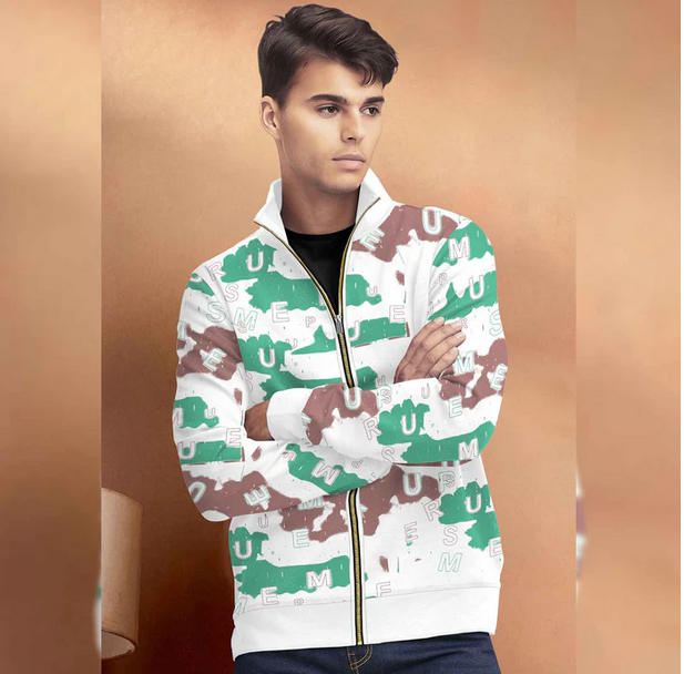 High Neck Printed Jacket