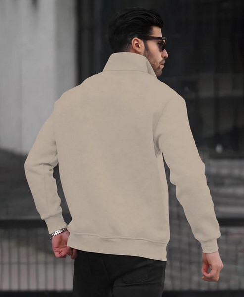 Men Full Sleeve High Neck Sweatshirt