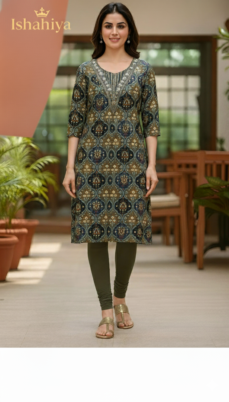 Heavy Reyon Long Kurtis