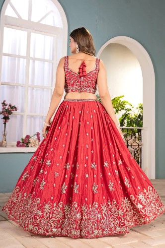 Chinon Lehenga Choli with Heavy Embroidery